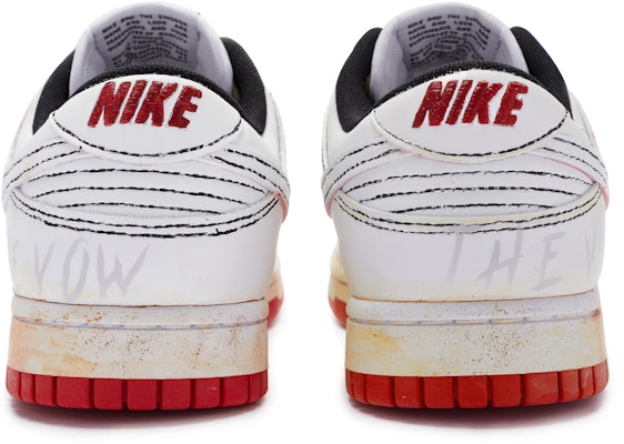 【定制球鞋】Nike Dunk Low BIGNIU 誓約 手繪噴繪 特殊鞋盒 低幫 板鞋 男女同款 白紅黃 Shop 【定制球鞋】Nike Dunk Low BIGNIU 誓約 手繪噴繪 特殊鞋盒 低幫 板鞋 男女同款 白紅黃