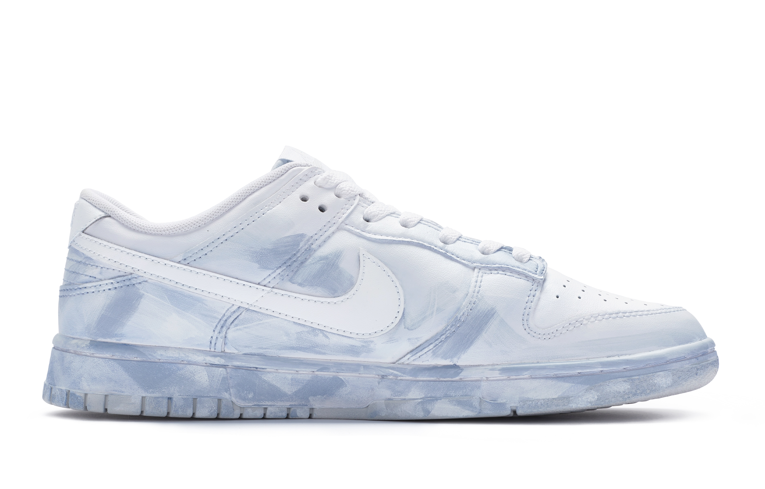 Order [Sepatu Custom] Nike Dunk Low 'BIGNIU Putih Biru Dip-Dye' DH9765-102(TeamR-女款白蓝浸染)