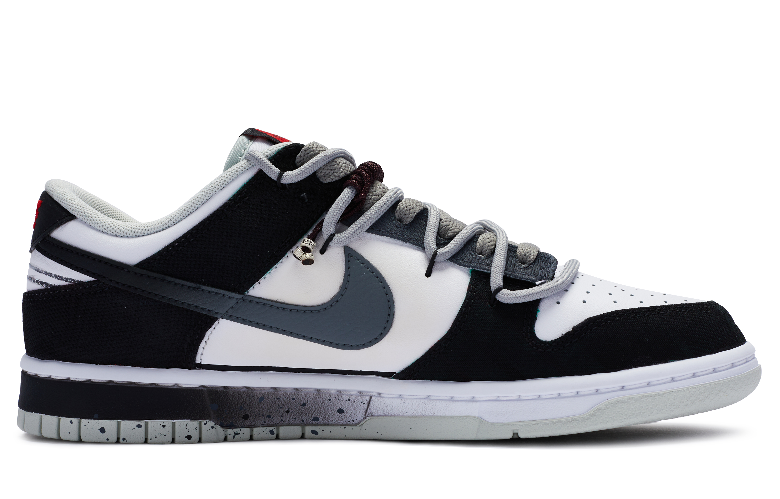 Order 【カスタムシューズ】ナイキ ダンク ロー「ブラック-グレーインク解体」 DV0827-100(Team80-男款纵身入山海)