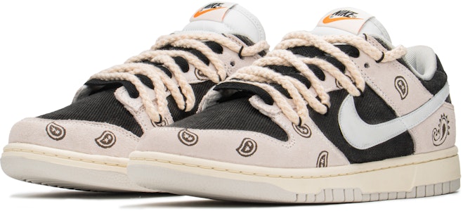 【定制球鞋】Nike Dunk Low 惡魔之眼 禮盒 極簡Vibe風 解構 復古TS腰果花 低幫 板鞋 男款 黑米 Lookbook 【定制球鞋】Nike Dunk Low 惡魔之眼 禮盒 極簡Vibe風 解構 復古TS腰果花 低幫 板鞋 男款 黑米