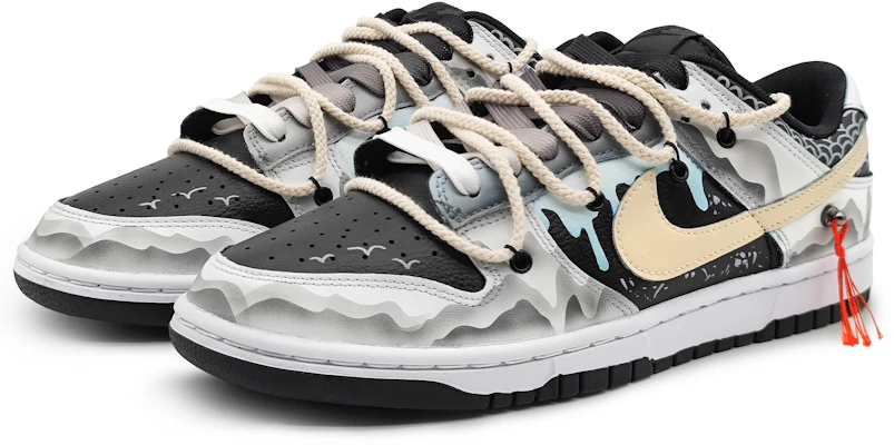 Zapatillas Nike Dunk Low 'Escama de Dragón Negro Beige Azul' DV0831-002(Team16-男款龙游万川米色) Lookbook Zapatillas Nike Dunk Low 'Escama de Dragón Negro Beige Azul' DV0831-002(Team16-男款龙游万川米色)