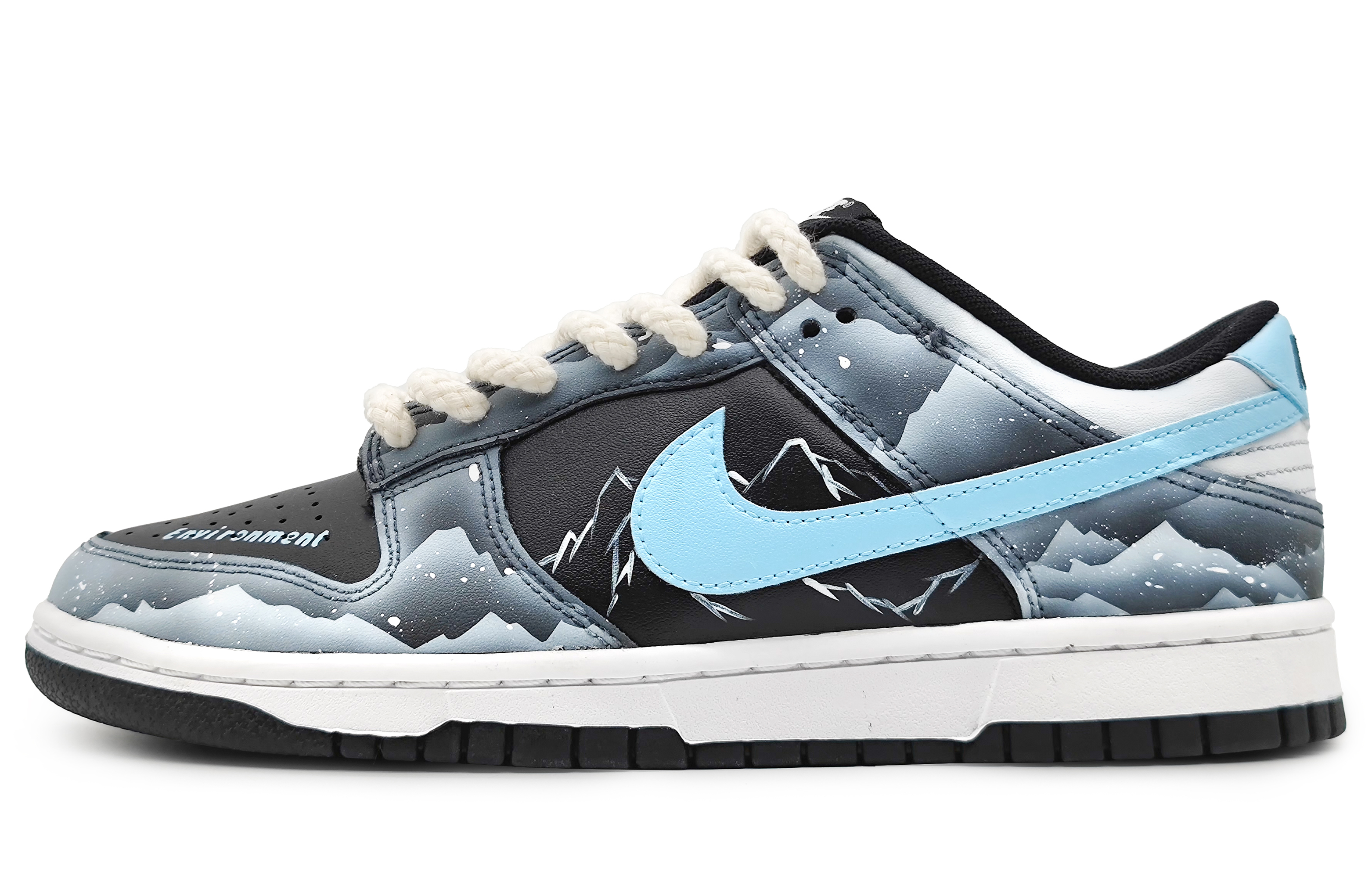 Buy [Kasut Tersuai] Nike Dunk Low 'Hitam Biru - Salji Glasier' DV0831-002(Team16-男款南极冰川蓝)