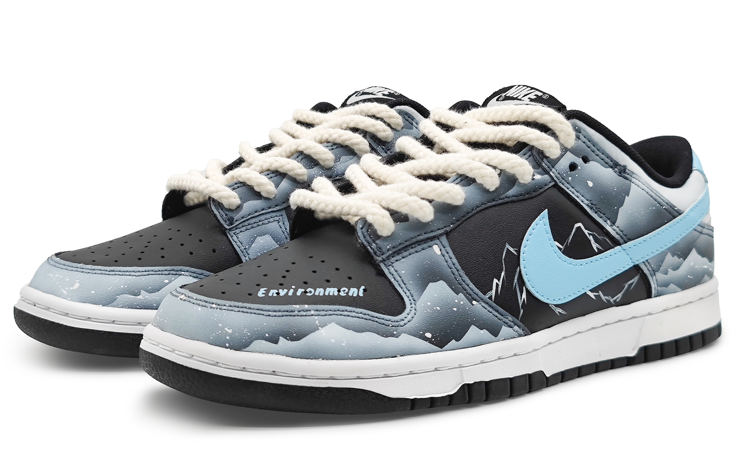 Lookbook [Kasut Tersuai] Nike Dunk Low 'Hitam Biru - Salji Glasier' DV0831-002(Team16-男款南极冰川蓝)