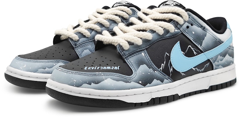 Nike Dunk Low カスタム "黒青氷雪" (Nike Dunk Low Custom "Black Blue Ice Snow") DV0831-002(Team16-男款南极冰川蓝) Lookbook Nike Dunk Low カスタム "黒青氷雪" (Nike Dunk Low Custom "Black Blue Ice Snow") DV0831-002(Team16-男款南极冰川蓝)