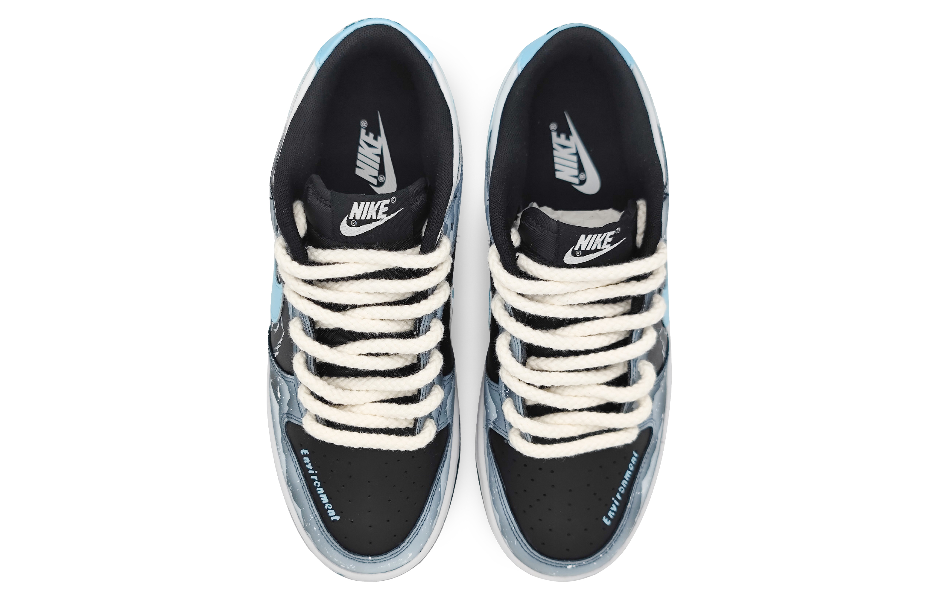 Shop [Kasut Tersuai] Nike Dunk Low 'Hitam Biru - Salji Glasier' DV0831-002(Team16-男款南极冰川蓝)