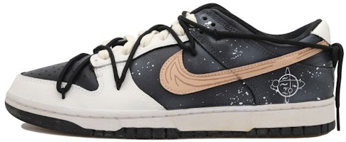 【客製化球鞋】Nike Dunk Low 反轉 年輪星球 仿舊 濺墨 樹洞 解構風 低筒板鞋 GS 黑藍 棕色 Buy 【客製化球鞋】Nike Dunk Low 反轉 年輪星球 仿舊 濺墨 樹洞 解構風 低筒板鞋 GS 黑藍 棕色