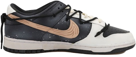 【客製化球鞋】Nike Dunk Low 反轉 年輪星球 仿舊 濺墨 樹洞 解構風 低筒板鞋 GS 黑藍 棕色 Order 【客製化球鞋】Nike Dunk Low 反轉 年輪星球 仿舊 濺墨 樹洞 解構風 低筒板鞋 GS 黑藍 棕色