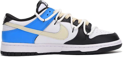 【訂製球鞋】Nike Dunk Low 潮流荊棘 活力閃電 街頭 低筒 板鞋 GS 黑藍米白 Order 【訂製球鞋】Nike Dunk Low 潮流荊棘 活力閃電 街頭 低筒 板鞋 GS 黑藍米白