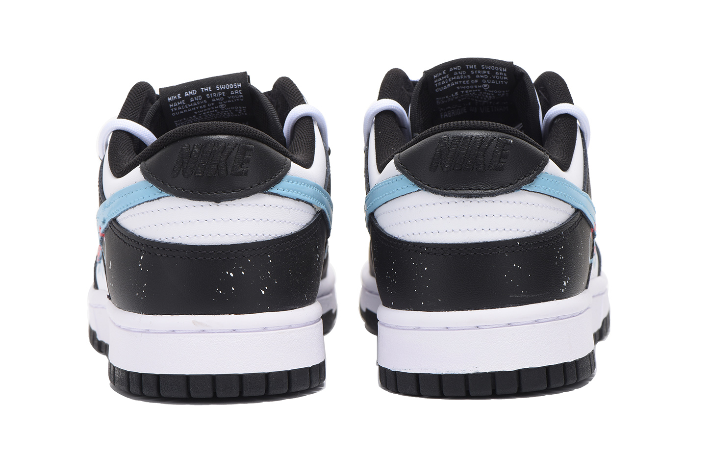Shop [Nike Sepatu Kustom] Dunk Low 'Hitam Biru Hati Deconstructed' DD1391-100(Team拾伍-男款黑蓝爱心)