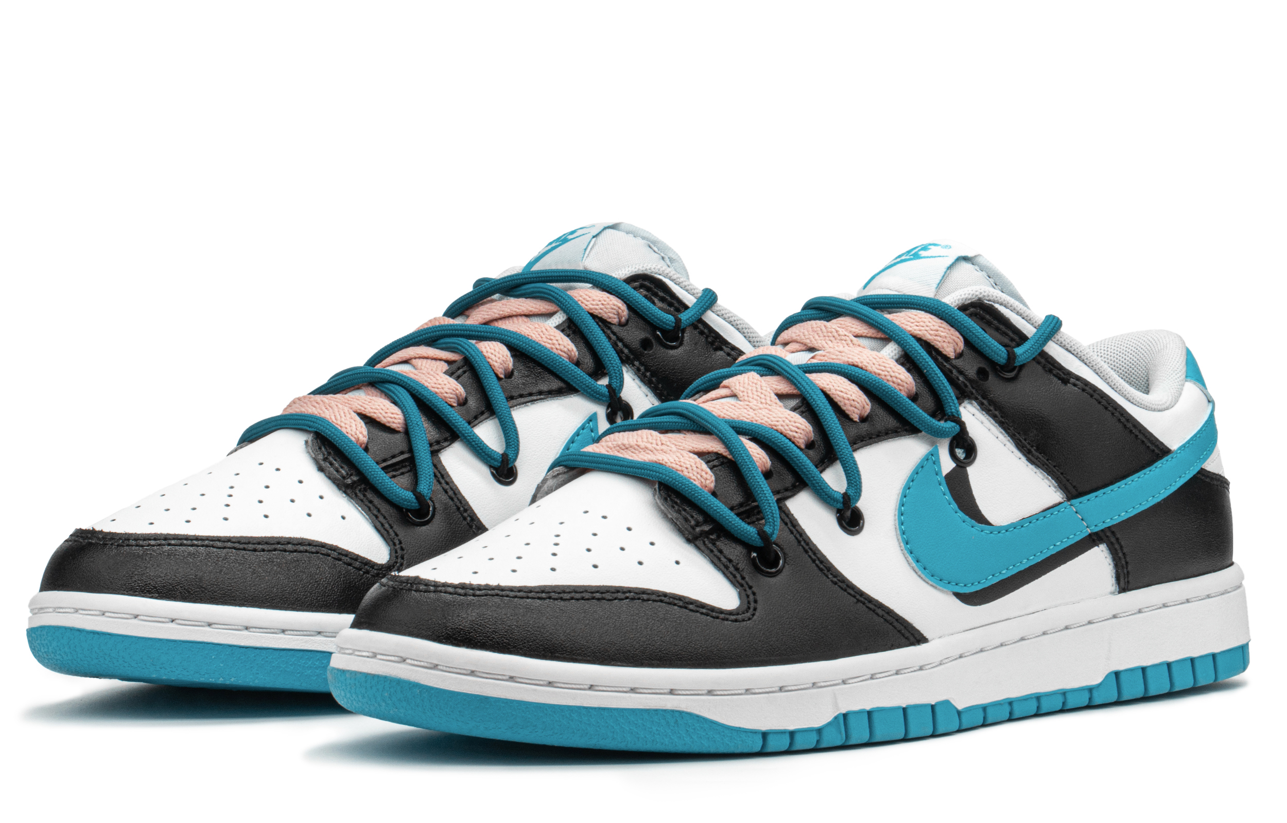 Lookbook [Kasut Custom] Nike Dunk Low 'Hitam Biru High Street Waves' DV0831-001(TeamA-DK男狂热海浪)