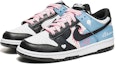 Lookbook 【定制球鞋】 Nike Dunk Low 野鶴製造 禮物 黑藍腳趾 解構雙鞋帶 低幫 板鞋 GS 黑藍