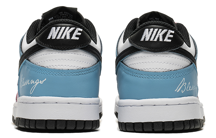 Shop [定制鞋] 耐克Dunk Low '黑蓝脚趾' CW1590-100(TeamB-情人节女款黑蓝)