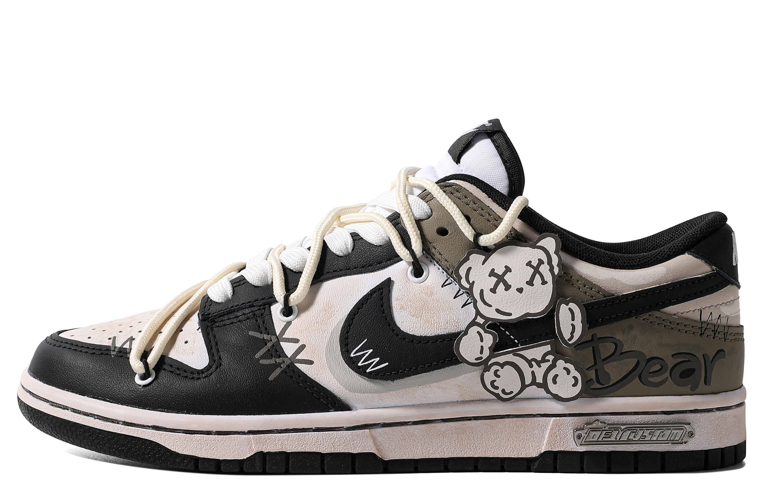 Buy 나이키 덩크 로우 '블랙 브라운' (커스텀) CW1590-100(TeamM-女款布偶熊S-BOX)