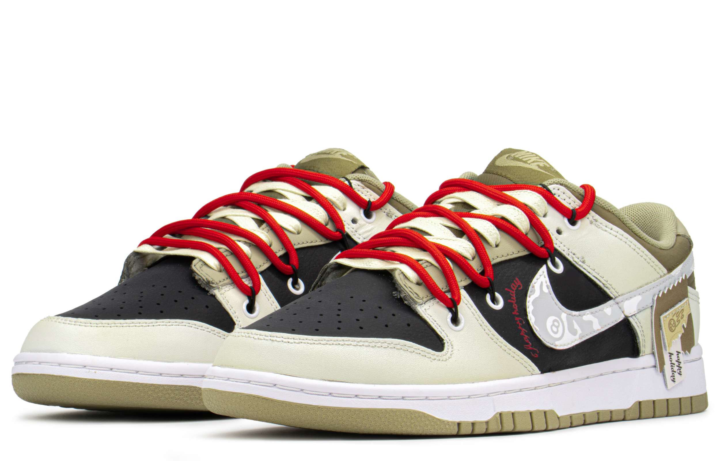 Shop 【定製球鞋】Nike Dunk Low 減齡穿搭 探索 解構鞋帶 禮盒 低幫 板鞋 男款 黑棕