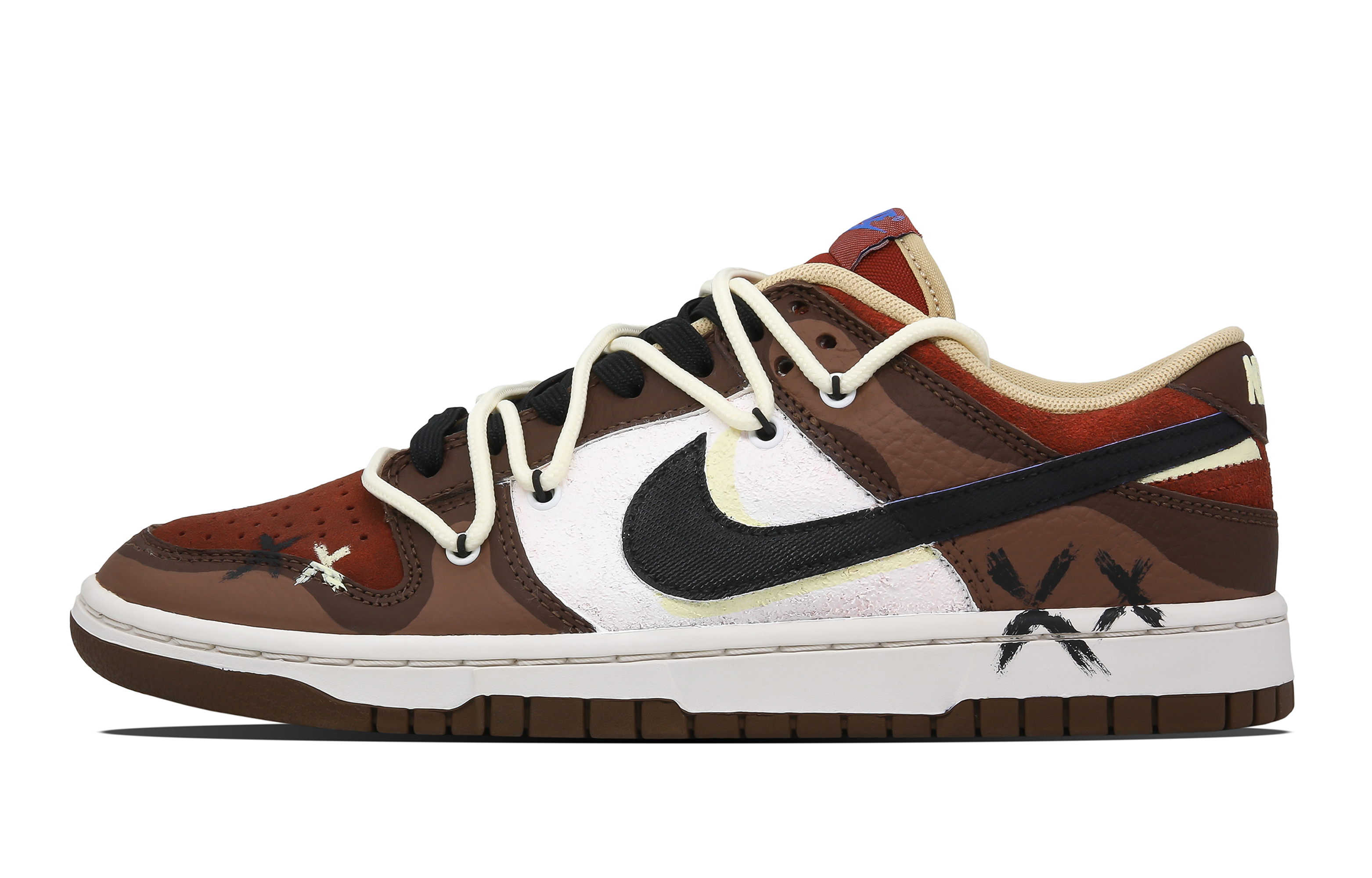 Buy [Kasot Custom] Nike Dunk Low 'Hitam Coklat Kelapa Ais' DR9704-200(Team78-男款生椰冰巧)