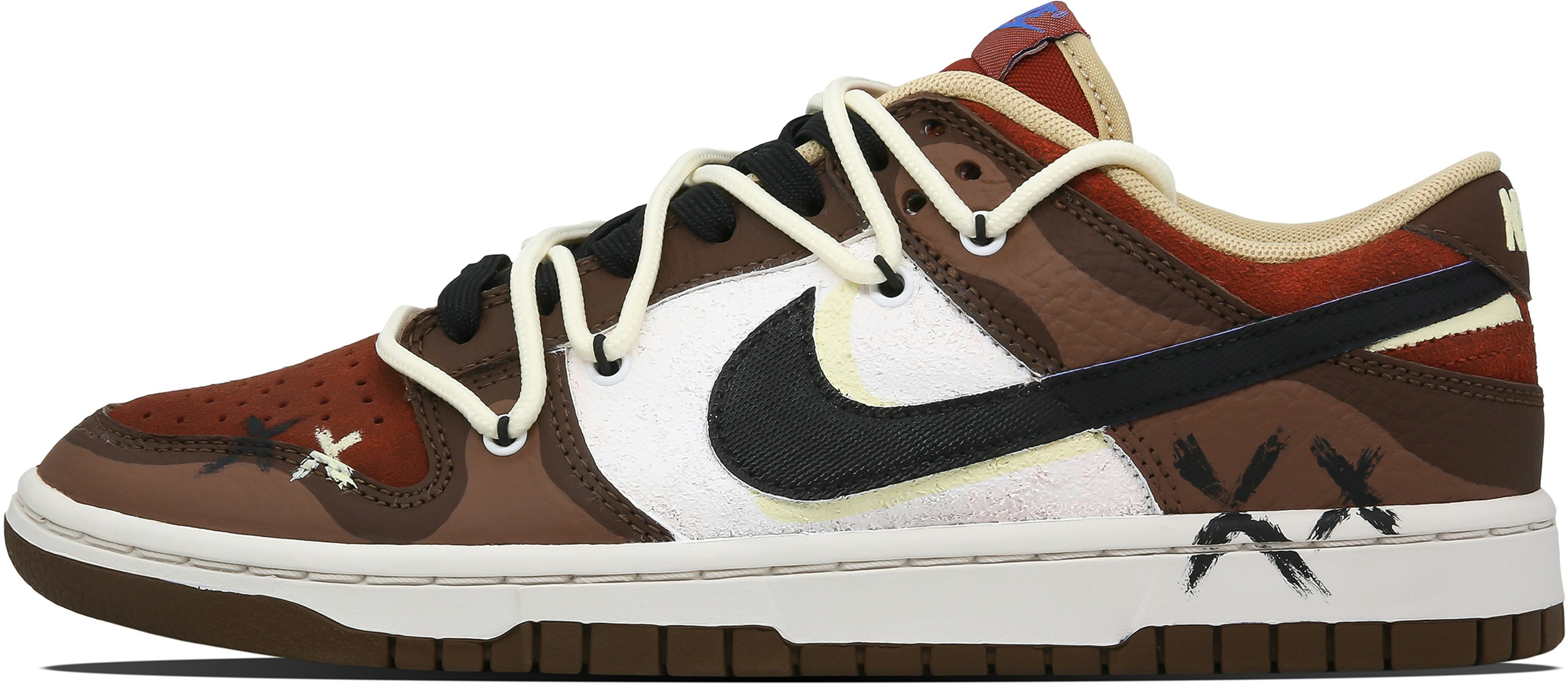 custom-shoes-nike-dunk-low-black-brown-coconut-ice