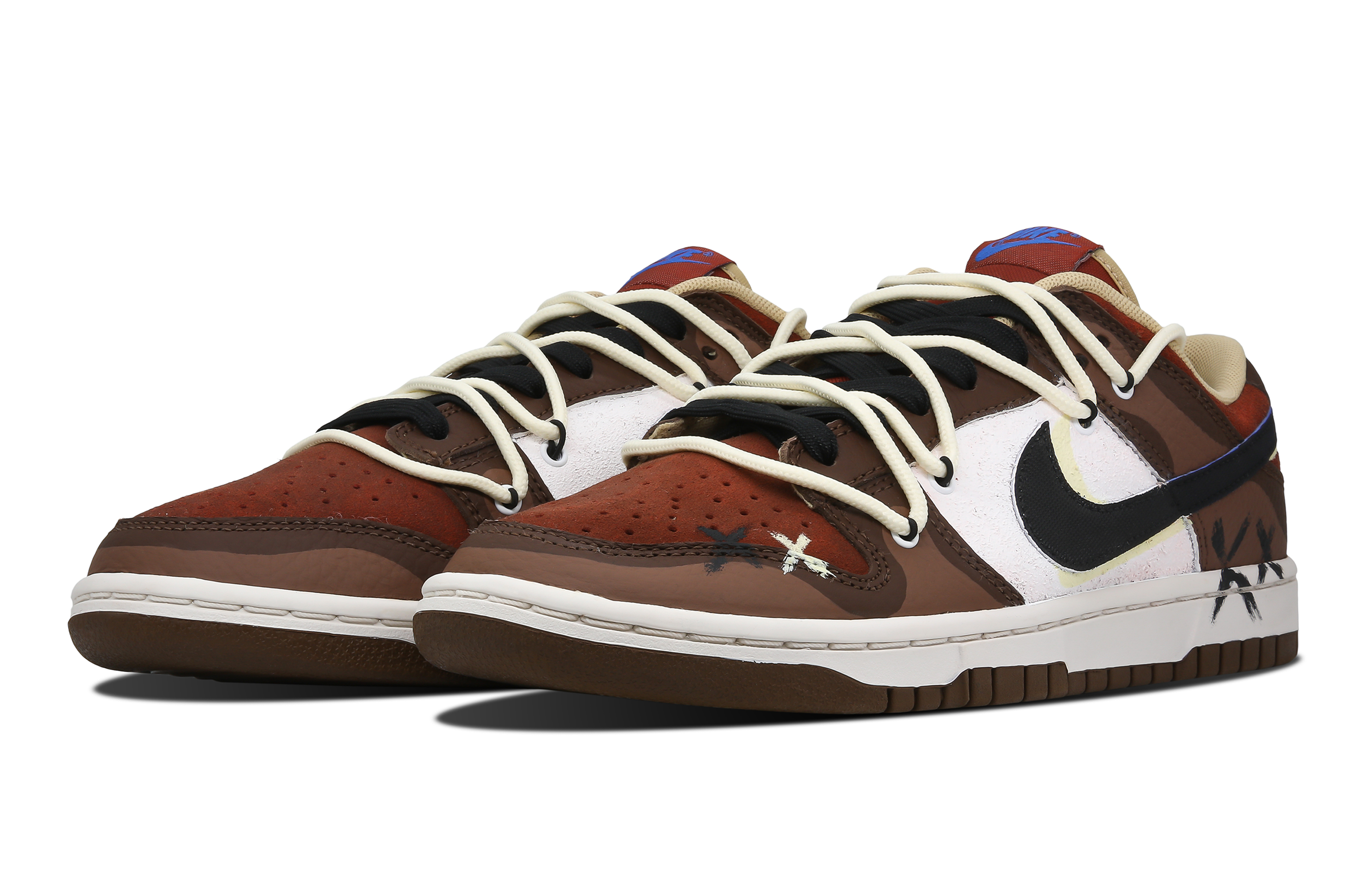 Lookbook [Kasot Custom] Nike Dunk Low 'Hitam Coklat Kelapa Ais' DR9704-200(Team78-男款生椰冰巧)