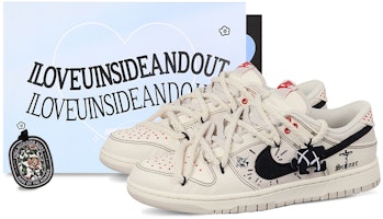 【訂製球鞋】 Nike Dunk Low 天祐愛人 嘻哈街頭 夏日戶外 麻繩復古 刺子銹做舊 高街 低筒 板鞋 男款 黑棕 Buy 【訂製球鞋】 Nike Dunk Low 天祐愛人 嘻哈街頭 夏日戶外 麻繩復古 刺子銹做舊 高街 低筒 板鞋 男款 黑棕