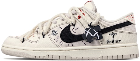 【訂製球鞋】 Nike Dunk Low 天祐愛人 嘻哈街頭 夏日戶外 麻繩復古 刺子銹做舊 高街 低筒 板鞋 男款 黑棕 Order 【訂製球鞋】 Nike Dunk Low 天祐愛人 嘻哈街頭 夏日戶外 麻繩復古 刺子銹做舊 高街 低筒 板鞋 男款 黑棕