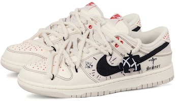 【訂製球鞋】 Nike Dunk Low 天祐愛人 嘻哈街頭 夏日戶外 麻繩復古 刺子銹做舊 高街 低筒 板鞋 男款 黑棕 Shop 【訂製球鞋】 Nike Dunk Low 天祐愛人 嘻哈街頭 夏日戶外 麻繩復古 刺子銹做舊 高街 低筒 板鞋 男款 黑棕