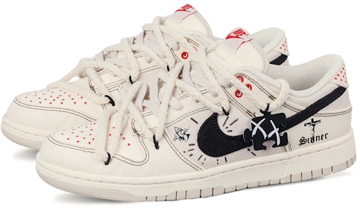 【訂製球鞋】 Nike Dunk Low 天祐愛人 嘻哈街頭 夏日戶外 麻繩復古 刺子銹做舊 高街 低筒 板鞋 男款 黑棕 Shop 【訂製球鞋】 Nike Dunk Low 天祐愛人 嘻哈街頭 夏日戶外 麻繩復古 刺子銹做舊 高街 低筒 板鞋 男款 黑棕