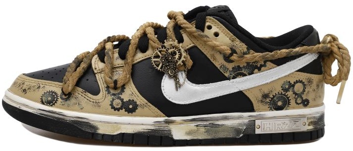 custom-shoes-nike-dunk-low-black-brown-time-gear