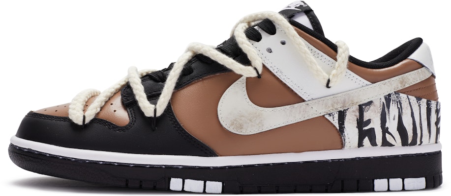 나이키 덩크 로우 '블랙 브라운 화이트 커스텀 머스탱' CW1590-100(TeamR-女款野马) Buy 나이키 덩크 로우 '블랙 브라운 화이트 커스텀 머스탱' CW1590-100(TeamR-女款野马)