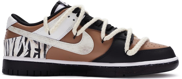 나이키 덩크 로우 '블랙 브라운 화이트 커스텀 머스탱' CW1590-100(TeamR-女款野马) Order 나이키 덩크 로우 '블랙 브라운 화이트 커스텀 머스탱' CW1590-100(TeamR-女款野马)