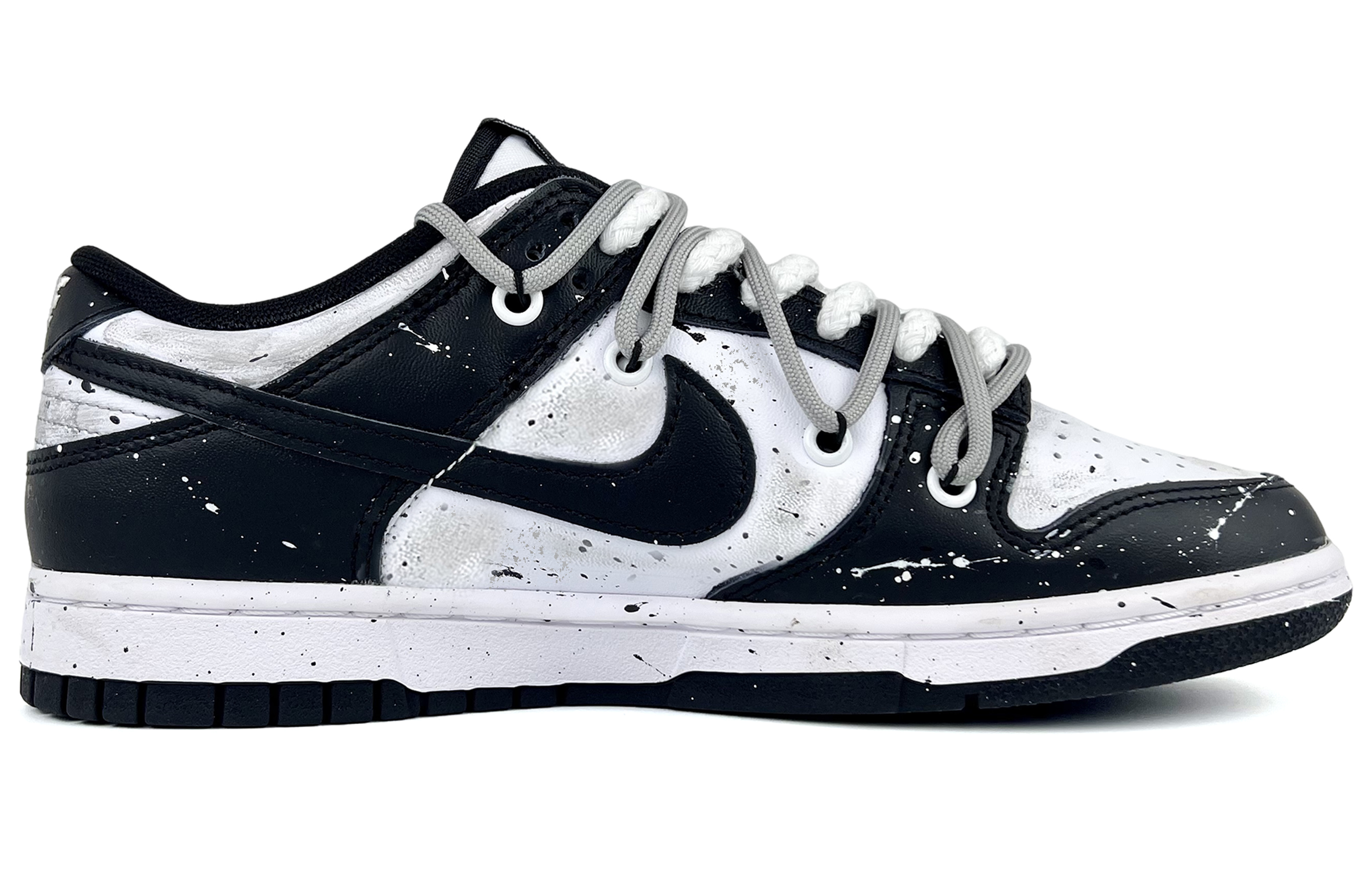 Order [Kasut Custom] Nike Dunk Low 'Percikan Dakwat Cina Hitam' DD1391-100(Team45-平安喜乐)