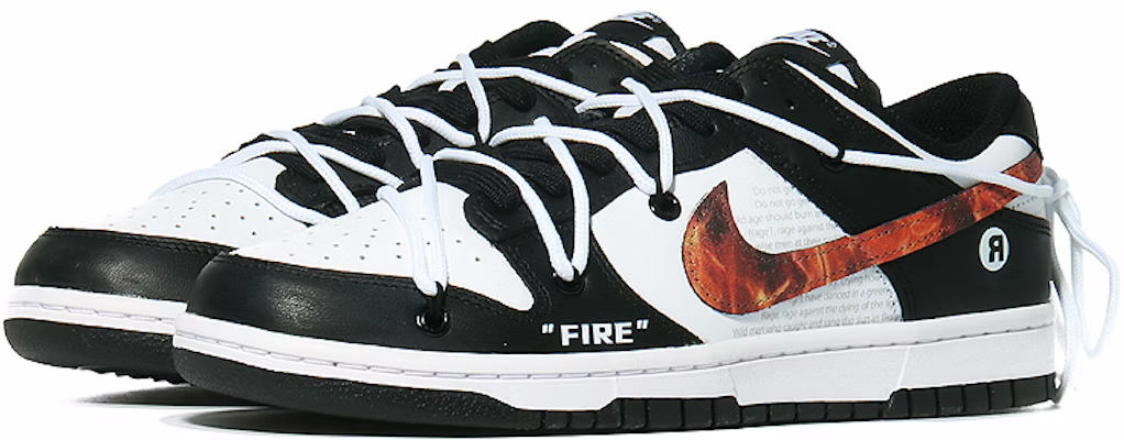 나이키 덩크 로우 '검은 불꽃 환생' (커스텀) DD1391-100(Team10-黑色火焰) Lookbook 나이키 덩크 로우 '검은 불꽃 환생' (커스텀) DD1391-100(Team10-黑色火焰)