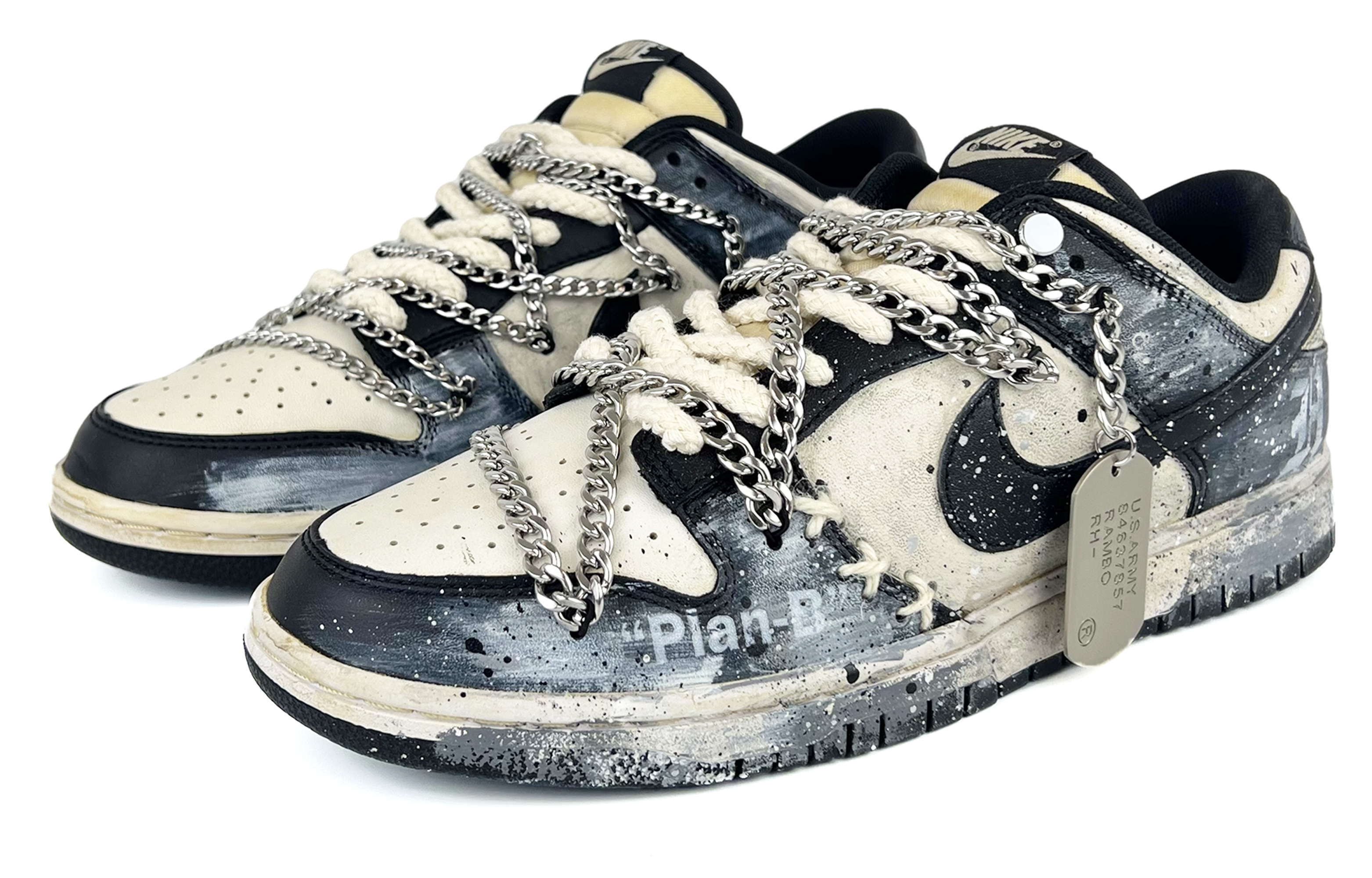 Lookbook [Sepatu Custom] Nike Dunk Low 'Black Goth' DD1391-100(Team45-B计划)