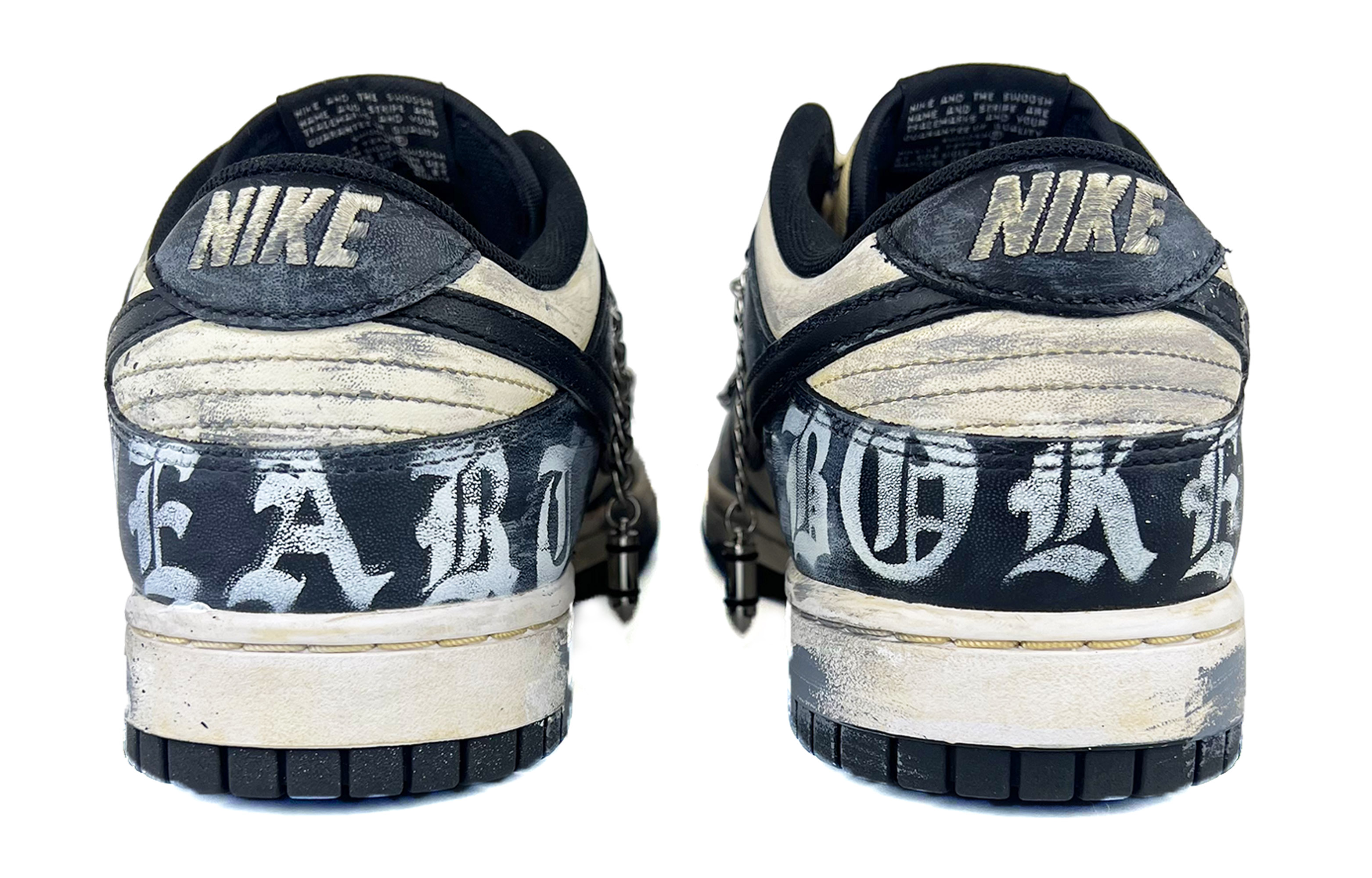 Shop [Sepatu Custom] Nike Dunk Low 'Black Goth' DD1391-100(Team45-B计划)