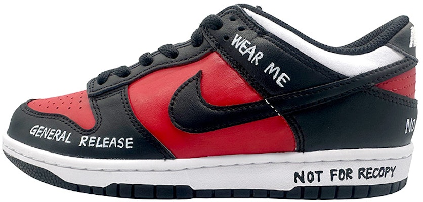 【自訂球鞋】Nike Dunk “黑色” 字母 塗鴉 簡約 手繪 惡搞 禁止拍照 低筒 滑板鞋 GS 黑紅色 Order 【自訂球鞋】Nike Dunk “黑色” 字母 塗鴉 簡約 手繪 惡搞 禁止拍照 低筒 滑板鞋 GS 黑紅色