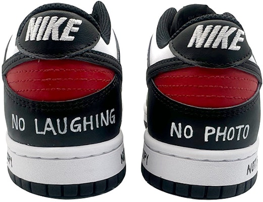 【自訂球鞋】Nike Dunk “黑色” 字母 塗鴉 簡約 手繪 惡搞 禁止拍照 低筒 滑板鞋 GS 黑紅色 Details for 【自訂球鞋】Nike Dunk “黑色” 字母 塗鴉 簡約 手繪 惡搞 禁止拍照 低筒 滑板鞋 GS 黑紅色