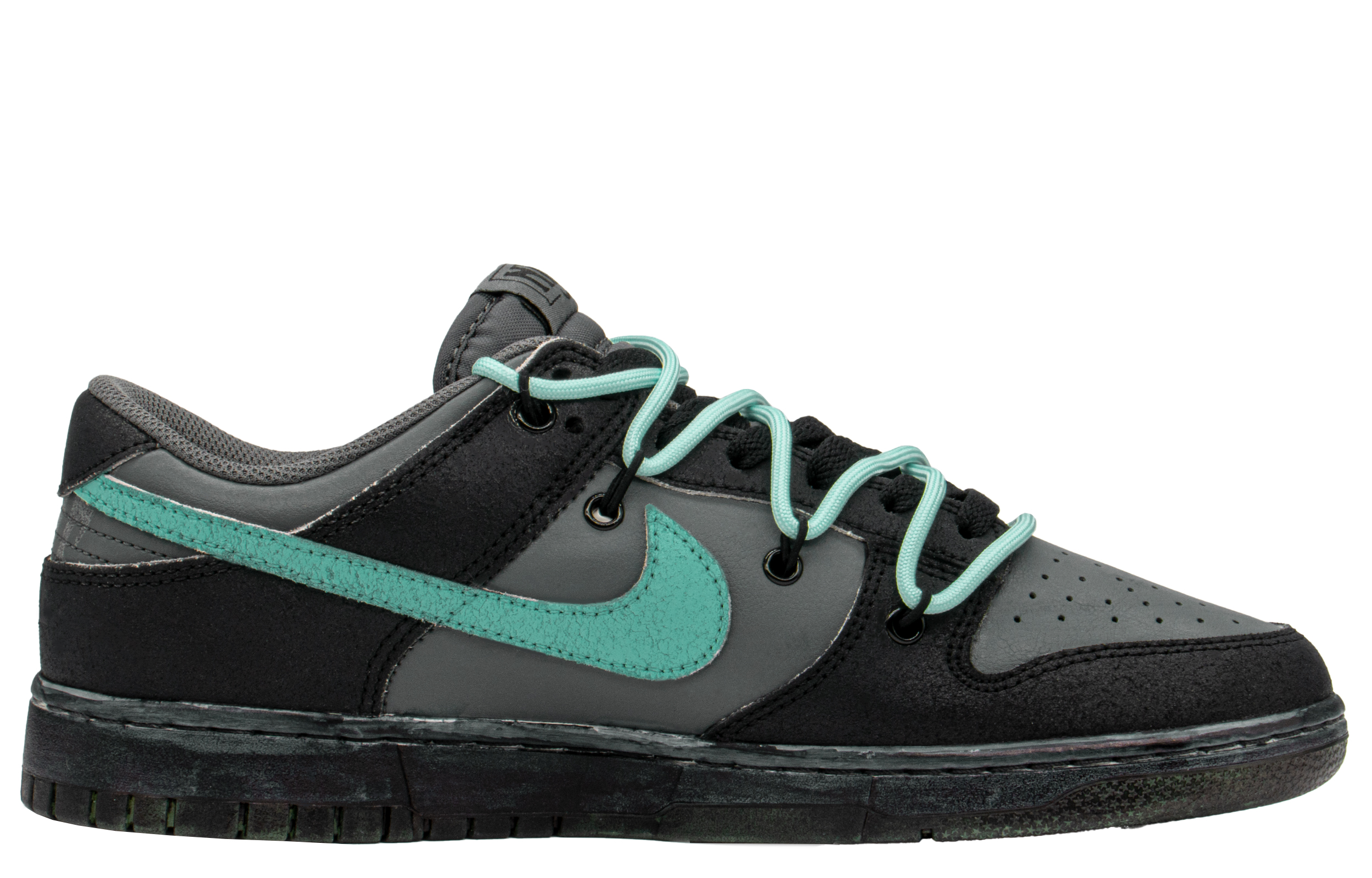 Order [Zapatillas Personalizadas] Nike Dunk Low 'Negro Gris Verde Diamante' DQ7681-001(TeamA-DK钻石)