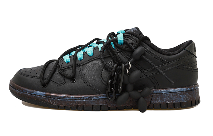 [Custom Shoes] Nike Dunk Low 'Black Green Balloon Dog Paisley Deconstructed'