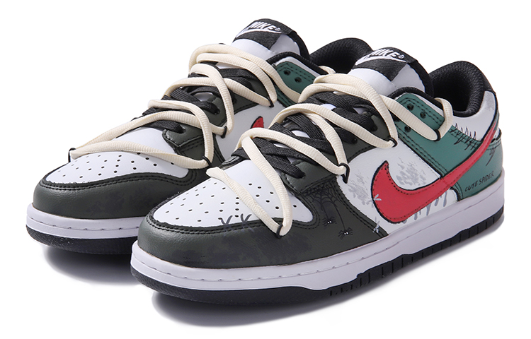 Lookbook 나이키 덩크 로우 '블랙 그린 그래피티' (커스텀) DD13910-100-445644