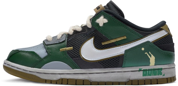 Nike Dunk Low カスタム ブラック/グリーン/グレー/ホワイト DM0128-001(TeamR-男款飞鸟) Buy Nike Dunk Low カスタム ブラック/グリーン/グレー/ホワイト DM0128-001(TeamR-男款飞鸟)