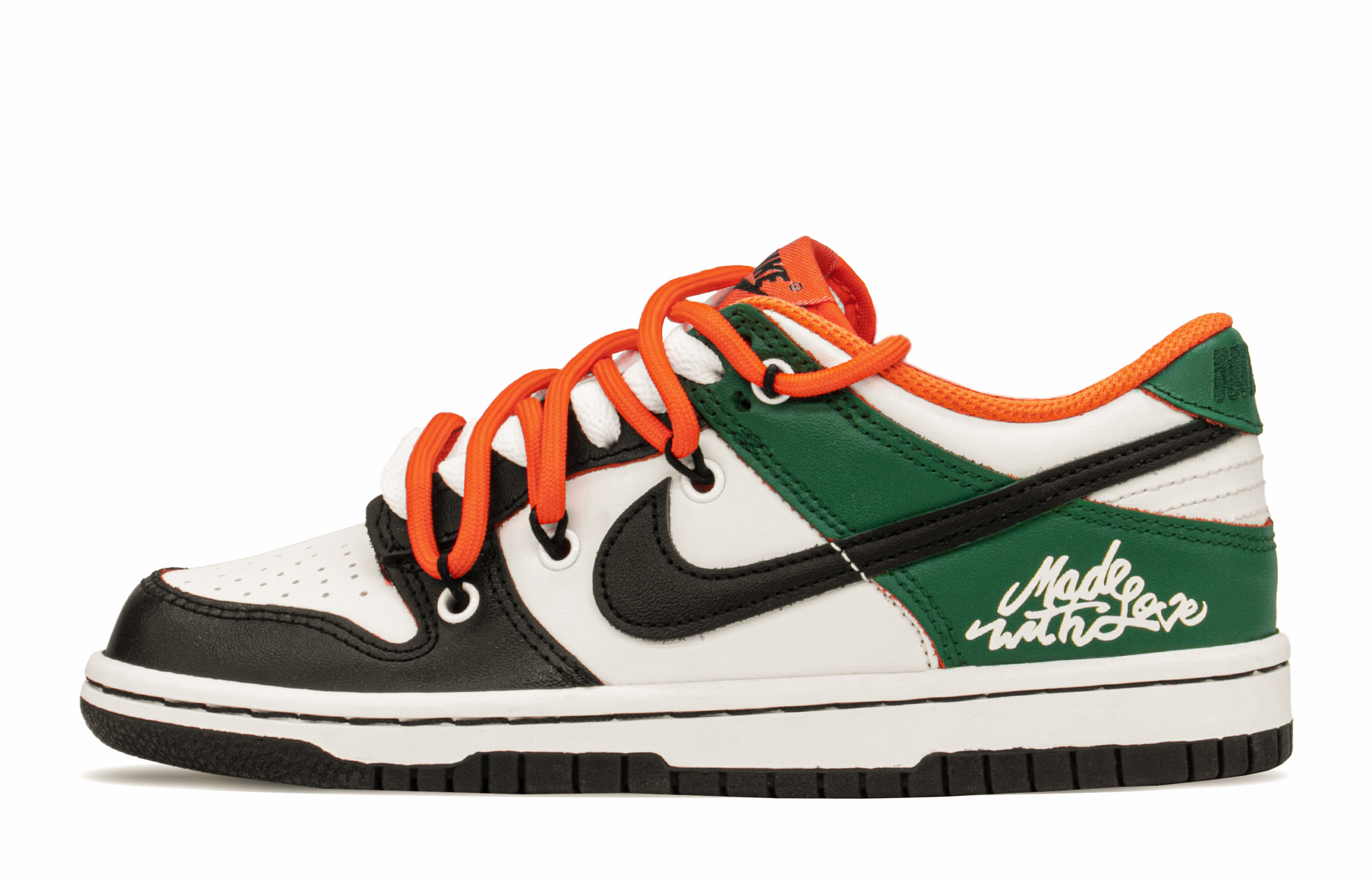 Buy 【客製化球鞋】Nike Dunk Low 禮盒 青皮紅柚 高級感 低幫 板鞋 GS 黑綠橙
