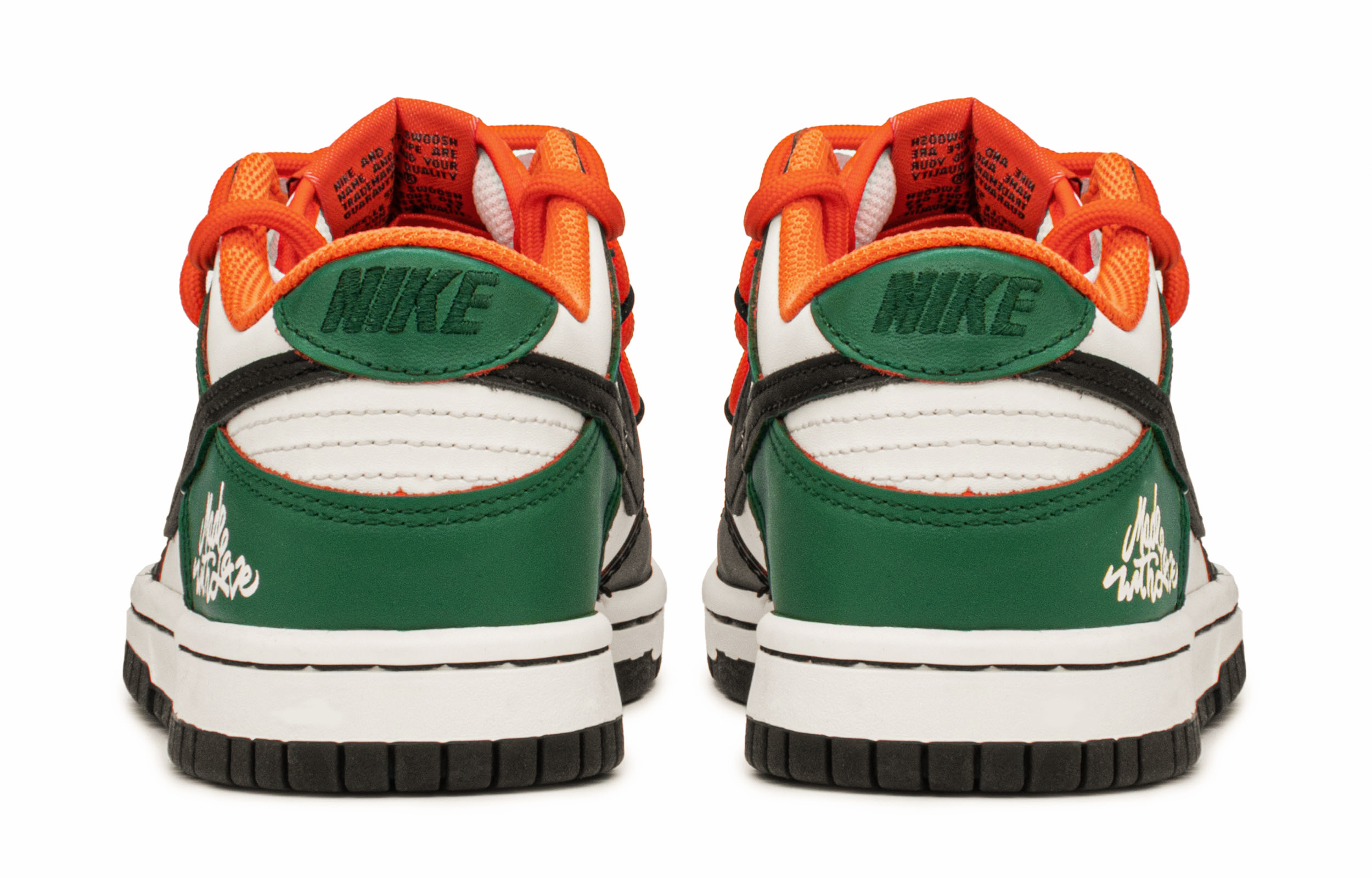 Shop 【客製化球鞋】Nike Dunk Low 禮盒 青皮紅柚 高級感 低幫 板鞋 GS 黑綠橙