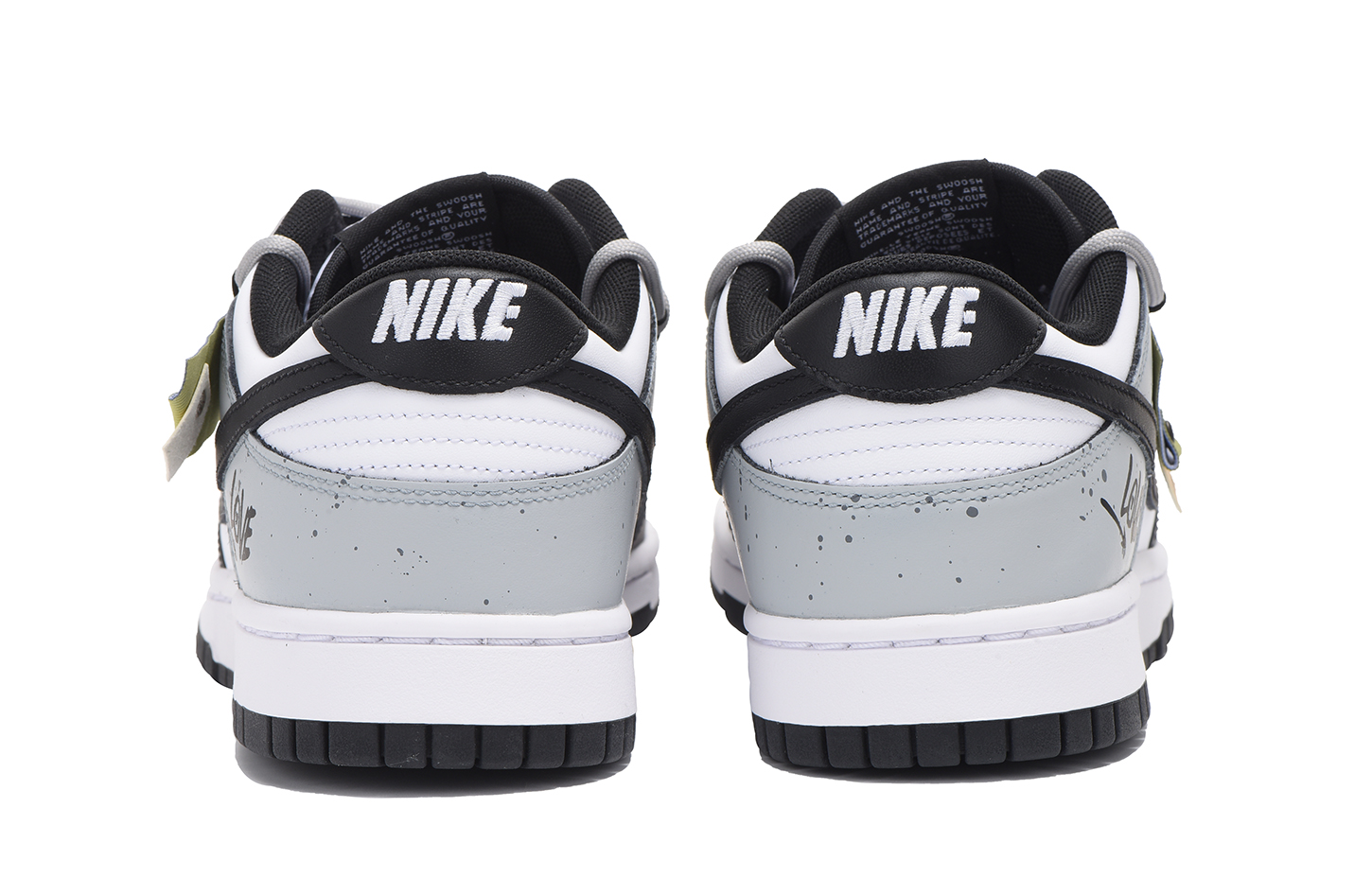 Shop 【定制球鞋】Nike Dunk Low 解構 字母 高街 禮盒 低幫 板鞋 GS 黑灰