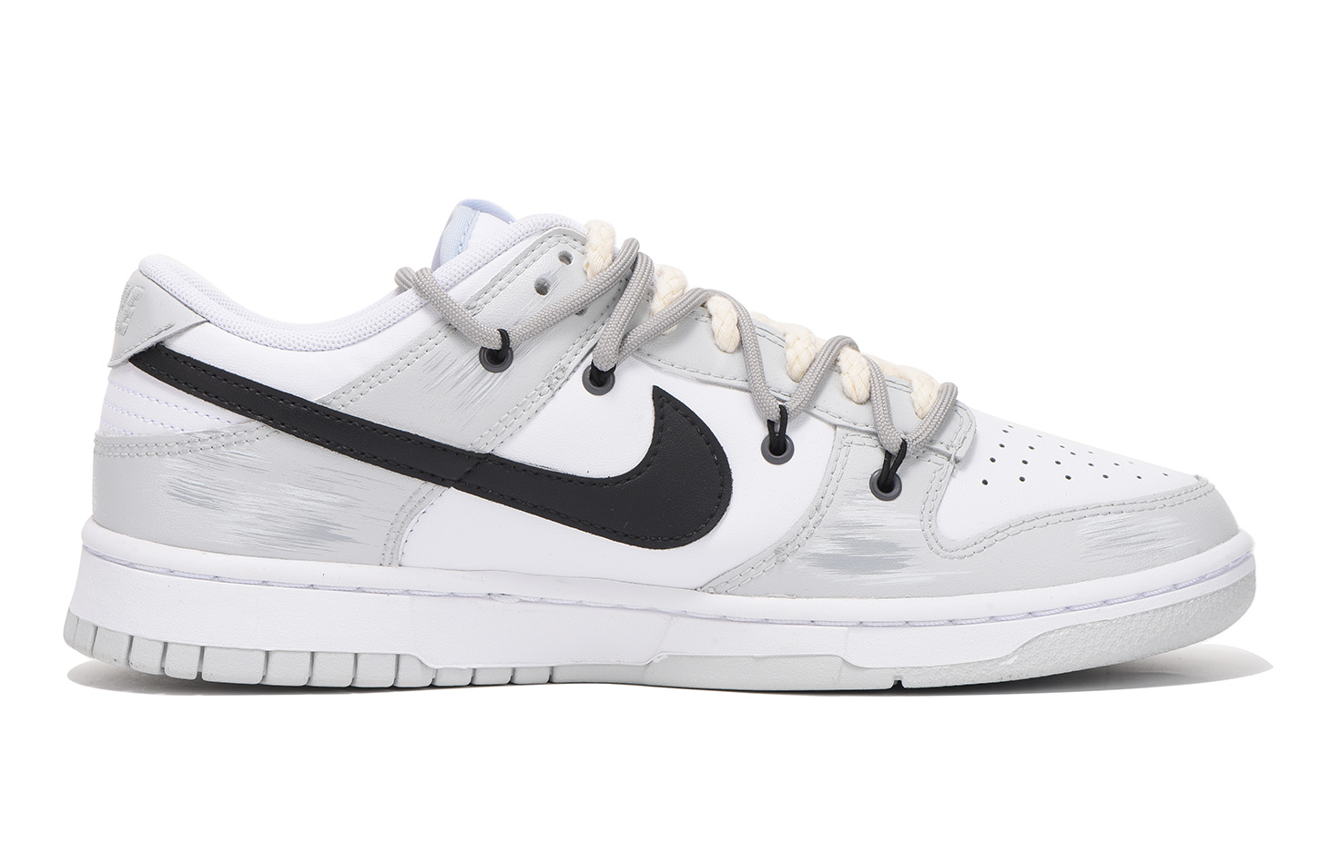 Order [Kasut Tersuai] Nike Dunk Low 'Hitam Kelabu Deconstructed Paper Plane' DH9765-102(Team59-女款黑灰四SBOX)