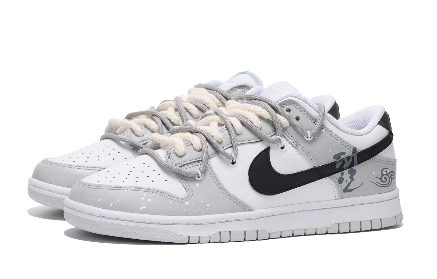 Lookbook 【訂製球鞋】Nike Dunk Low 解構 高街 低筒 滑板鞋 男款 黑灰