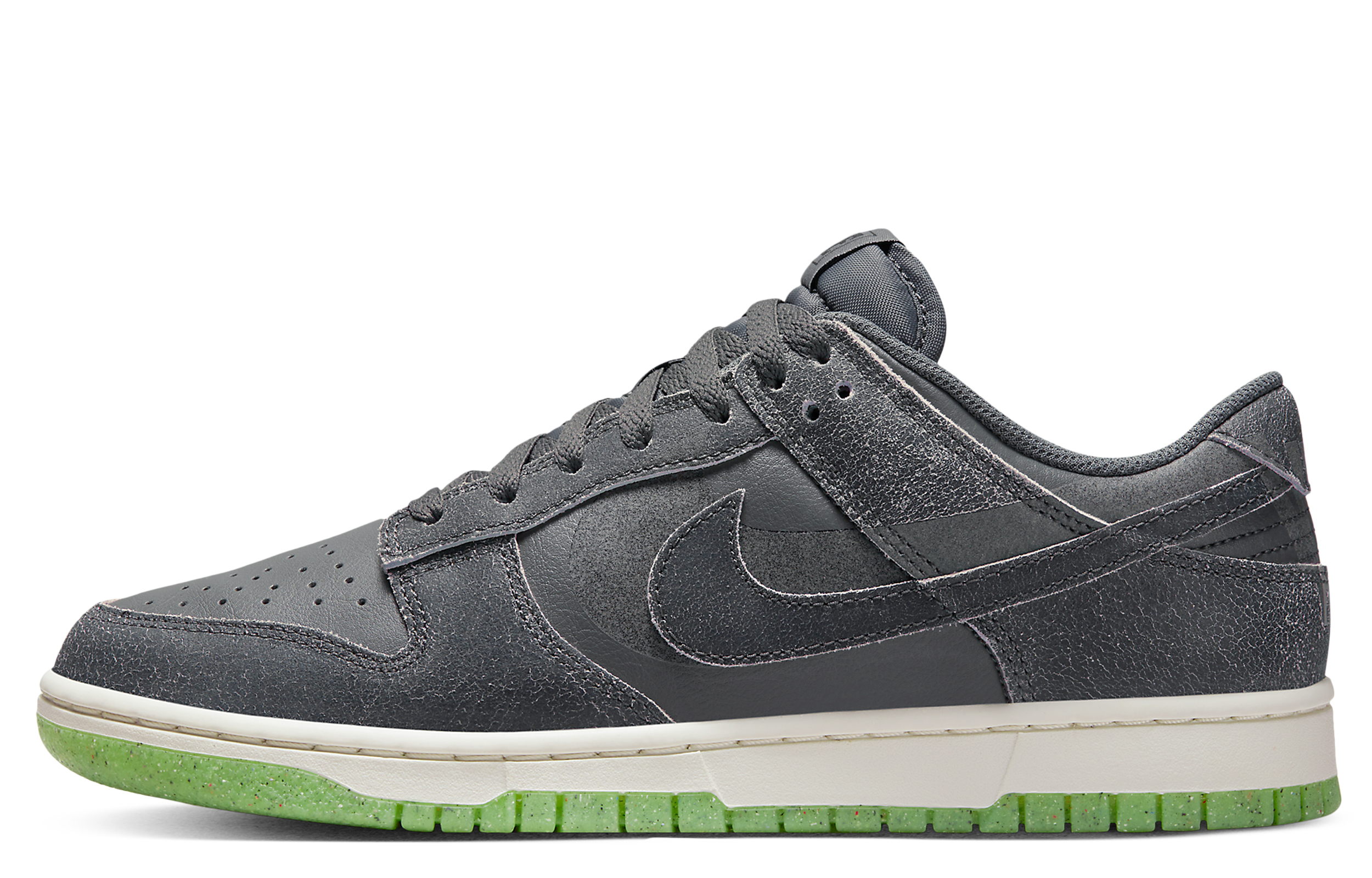 Sizing [Zapatillas Personalizadas] Nike Dunk Low 'Negro Gris Verde' DQ7681-001(TeamA-DK钻石S-BOX)