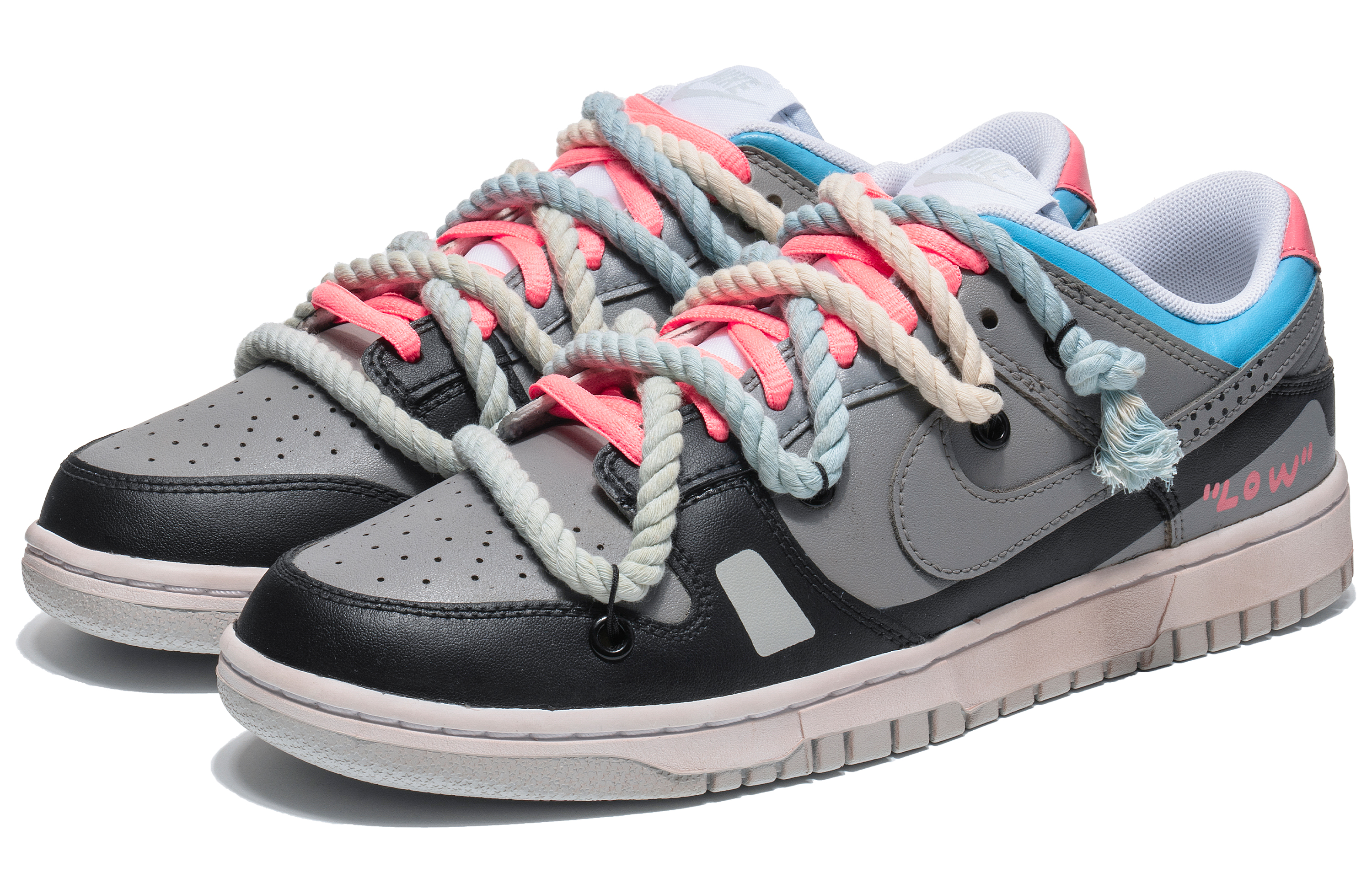 Lookbook ナイキ ダンク ロー「ブラック グレー ピンク マイアミ サウスコースト」カスタム シューズ DV0831-101(TeamB-迈阿密)