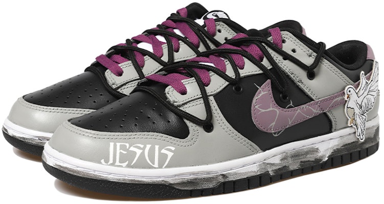 나이키 덩크 로우 '블랙 그레이 퍼플 디컨 피죤' (커스텀) DJ6188-002(Team拾玖-黑灰鸽子男S-BOX) Lookbook 나이키 덩크 로우 '블랙 그레이 퍼플 디컨 피죤' (커스텀) DJ6188-002(Team拾玖-黑灰鸽子男S-BOX)