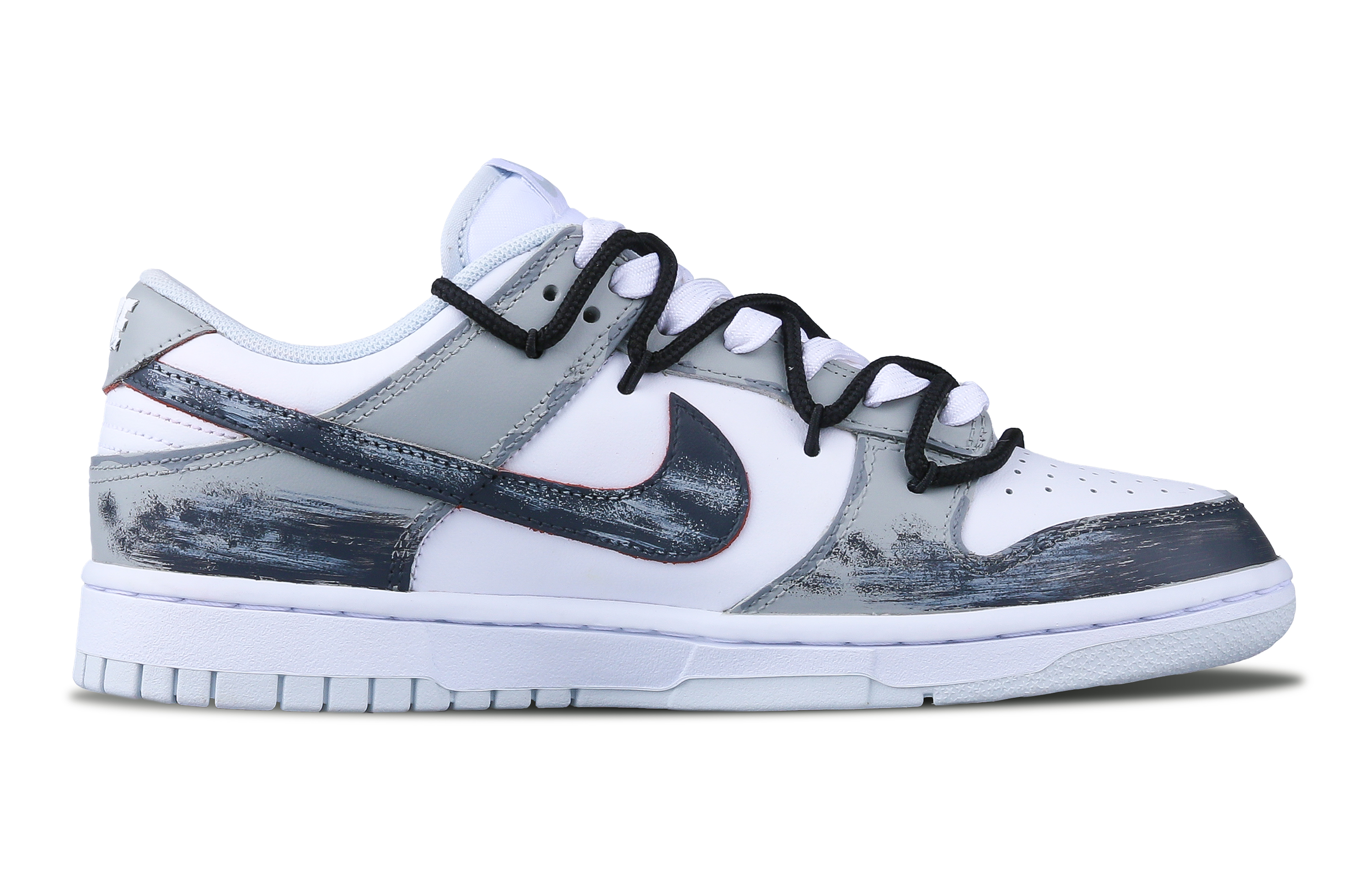 Lookbook 【客製化球鞋】 Nike Dunk 暴雪 緩震耐磨 低筒 板鞋 男女款 黑灰色