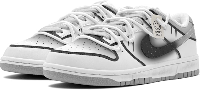 【訂製球鞋】 Nike Dunk Low 學院風 青少年派 街頭穿搭 "黑色幽默" 限定鞋盒 低筒 滑板鞋 男款 灰黑 Lookbook 【訂製球鞋】 Nike Dunk Low 學院風 青少年派 街頭穿搭 "黑色幽默" 限定鞋盒 低筒 滑板鞋 男款 灰黑