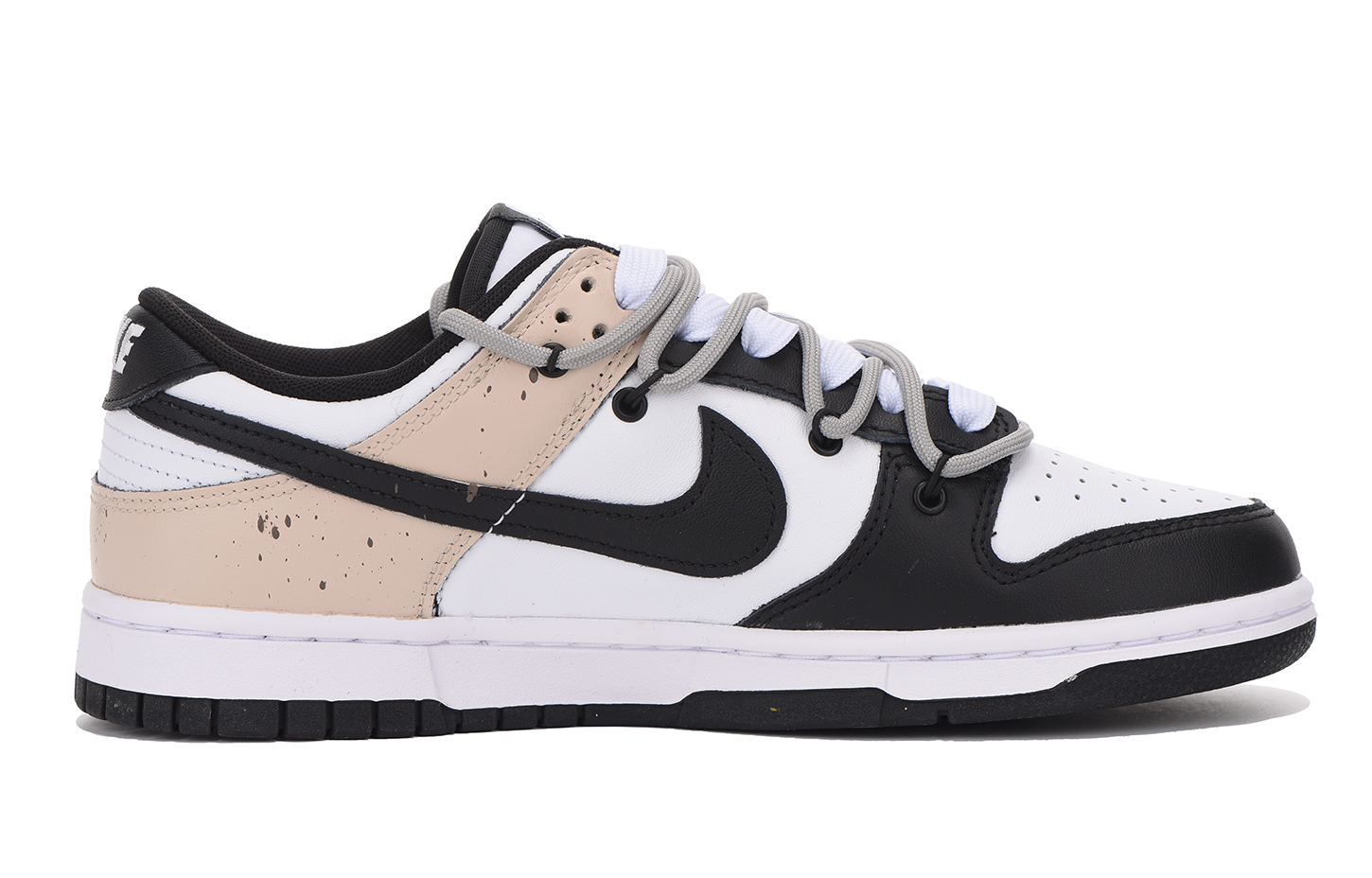 Order [Sepatu Custom] Nike Dunk Low 'Black Khaki Smiley Vibe' DD1391-100(Team拾伍-男款卡其黑SBOX)