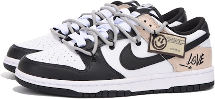 【訂製球鞋】 Nike Dunk Low 解構 vibe風 笑臉 高街 低筒 板鞋 GS 黑卡其 Shop 【訂製球鞋】 Nike Dunk Low 解構 vibe風 笑臉 高街 低筒 板鞋 GS 黑卡其